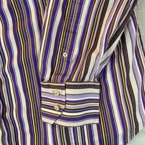 Jones New York  Shirt 2X Purple Stripes - Picture 3 of 12